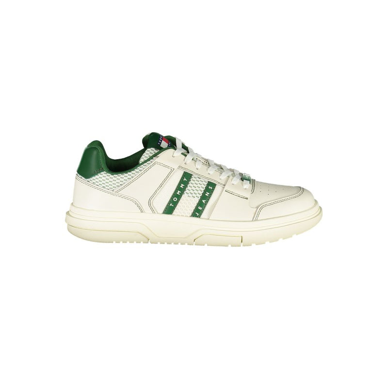 Tommy Hilfiger Green Leather Men Sneaker - All-Day Comfort