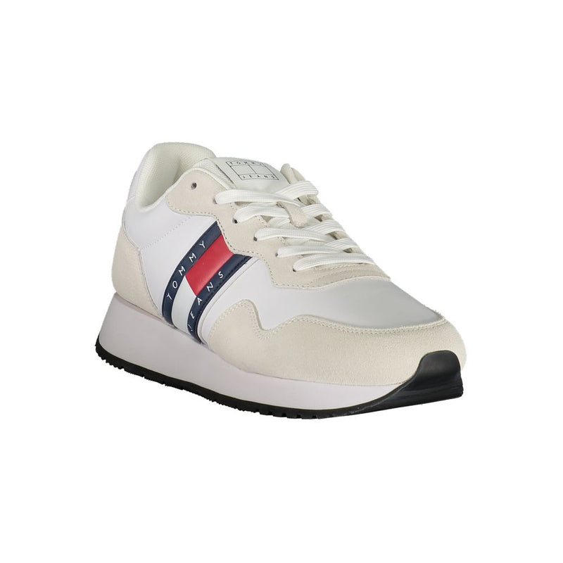 Tommy Hilfiger White Leather Men Sneaker - Stylish Comfort