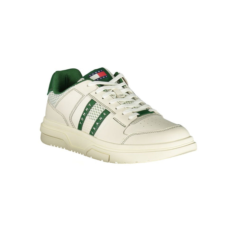 Tommy Hilfiger Green Leather Men Sneaker - All-Day Comfort