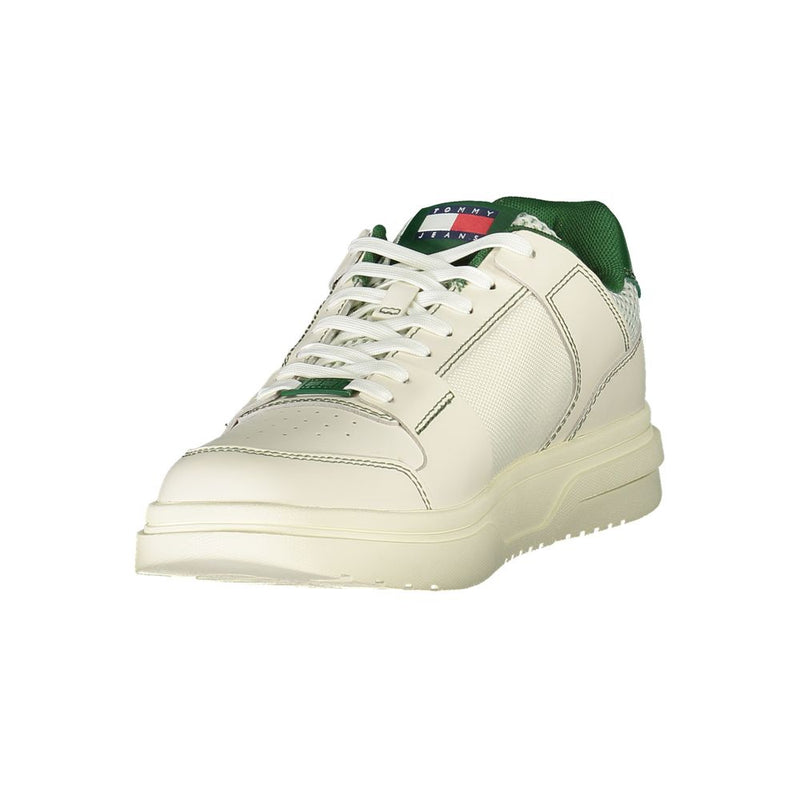 Tommy Hilfiger Green Leather Men Sneaker - All-Day Comfort