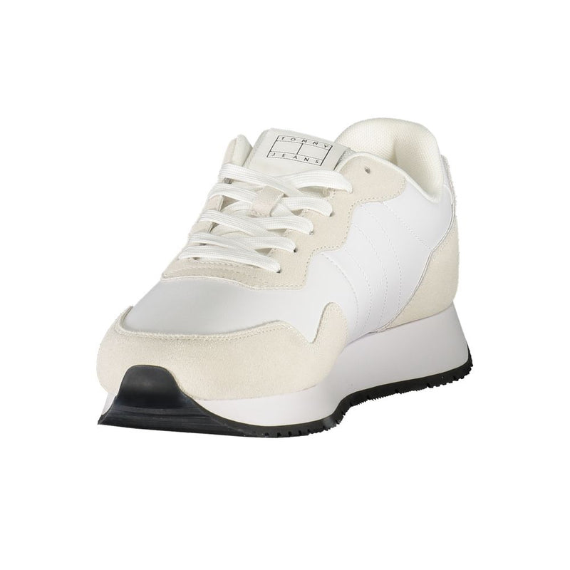 Tommy Hilfiger White Leather Men Sneaker - Stylish Comfort