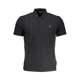 Polo homme en coton noir Napapijri