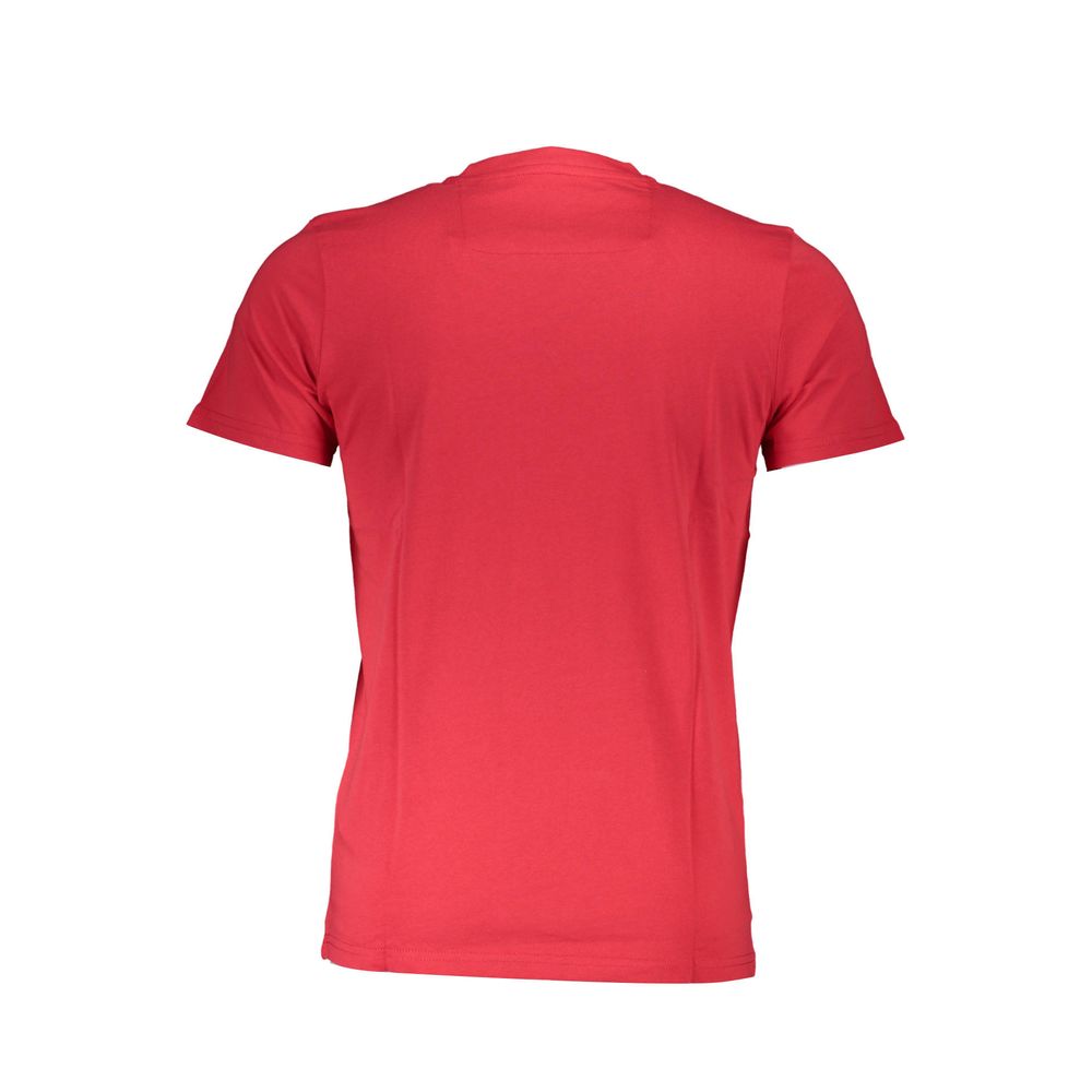 T-shirt homme en coton rouge Cavalli Class