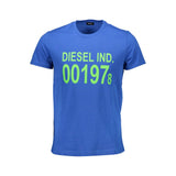 T-shirt homme en coton bleu Diesel
