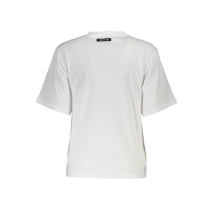 T-shirt blanc en coton pour femme de la marque Cavalli Class.