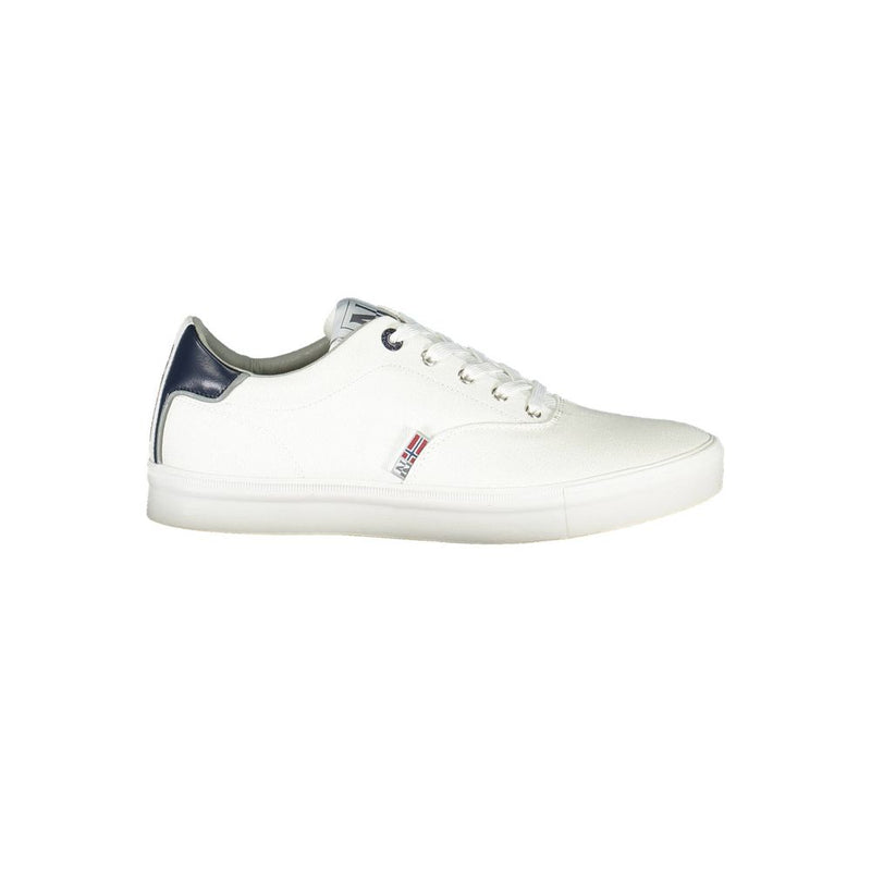 Napapijri White Polyester Men Sneaker - All-Day Comfort & Style