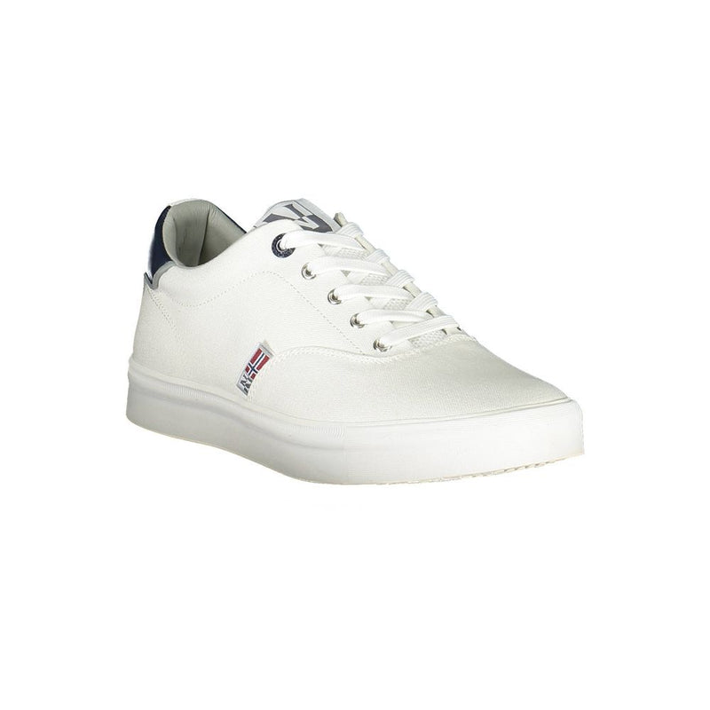 Napapijri White Polyester Men Sneaker - All-Day Comfort & Style