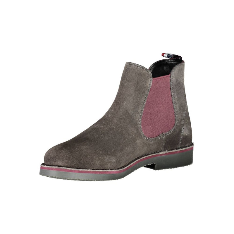 U.S. POLO ASSN. Gray Leather Men's Ankle Boot - Stylish Comfort