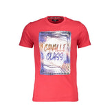 T-shirt homme en coton rouge Cavalli Class