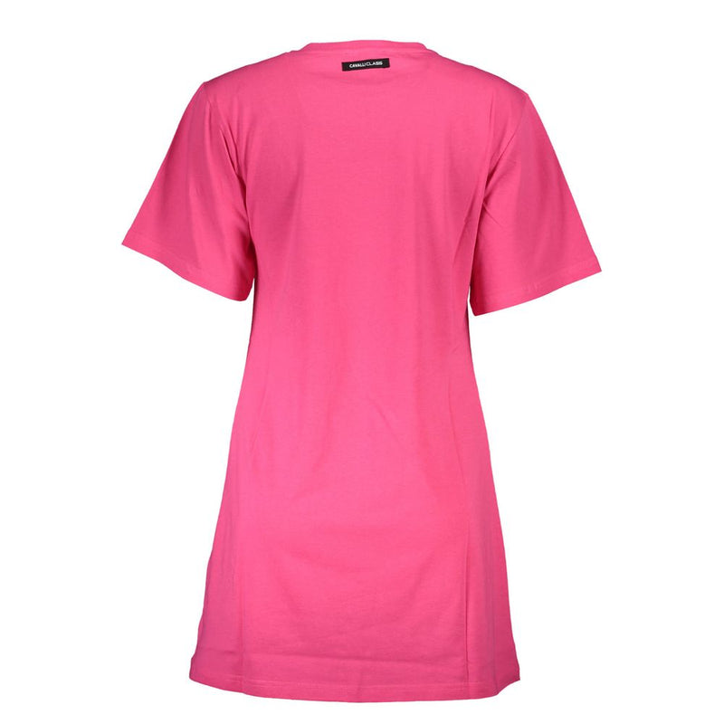 Cavalli Class T-shirt Femme en Coton Rose