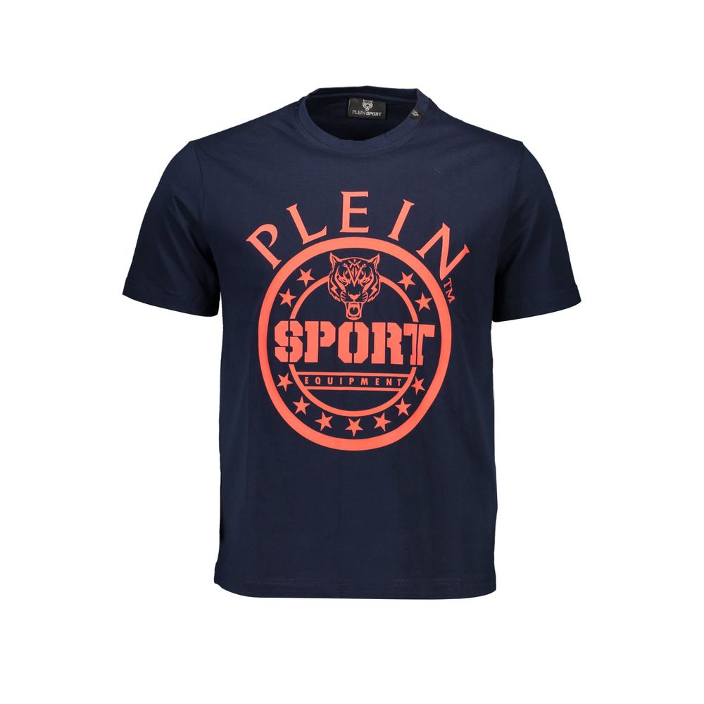 T-shirt homme en coton bleu Plein Sport