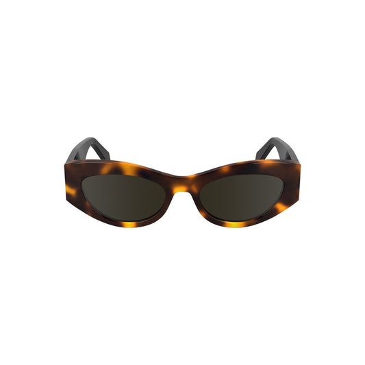 Lunettes de soleil pour femme en acétate marron de Calvin Klein