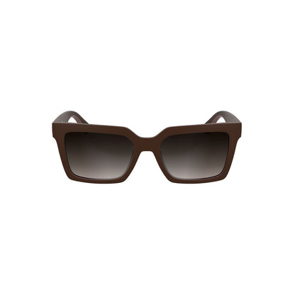 Lunettes de soleil pour femme Calvin Klein en tissu à base de matières biologiques, couleur rouge.