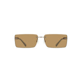 Lunettes de soleil Calvin Klein Beige Métal Femme - Protection UV Élégante