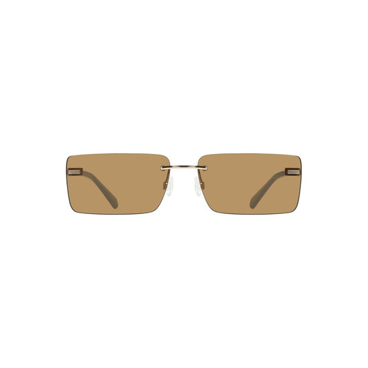 Calvin Klein Beige Metalen Dames Zonnebril