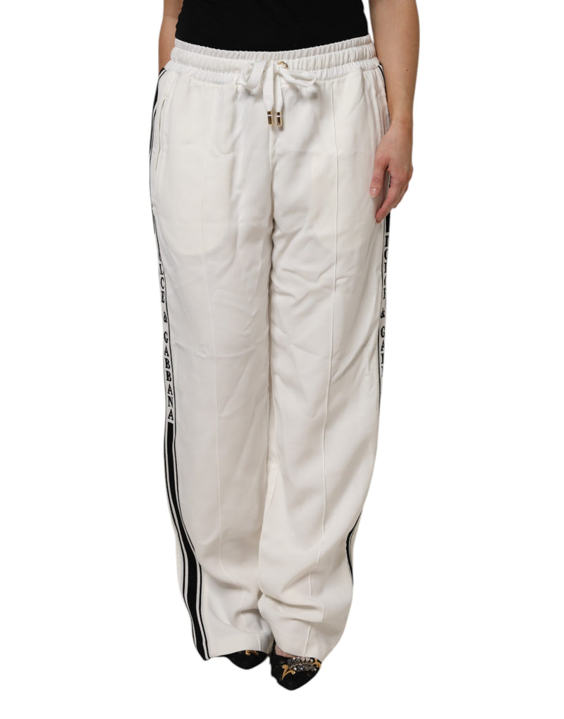 Dolce & Gabbana White Jogger Sweatpants - Authentic Luxury