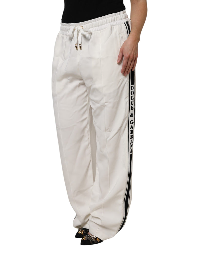 Dolce & Gabbana White Jogger Sweatpants - Authentic Luxury