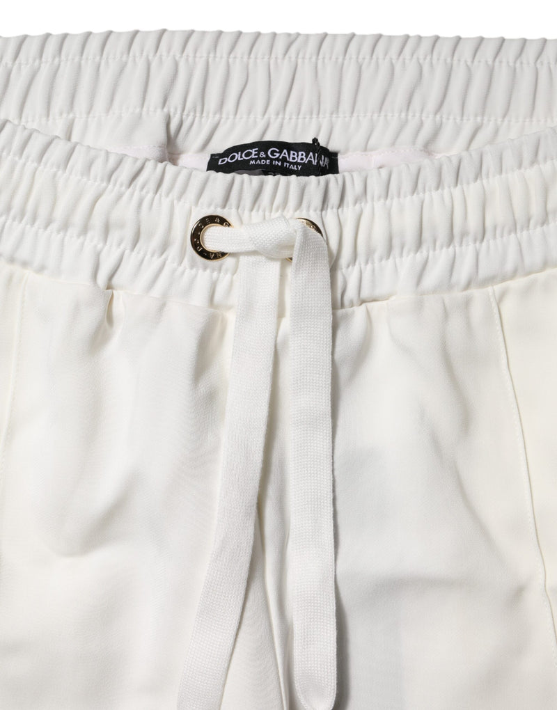 Dolce & Gabbana White Jogger Sweatpants - Authentic Luxury