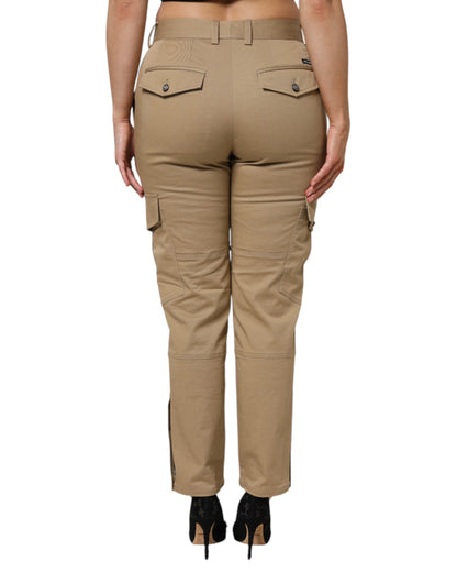 Dolce & Gabbana Brown Cotton Cargo Tapered Pants