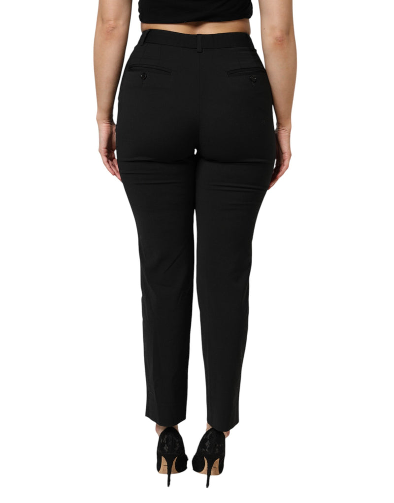 Dolce & Gabbana Black High Waisted Tapered Pants