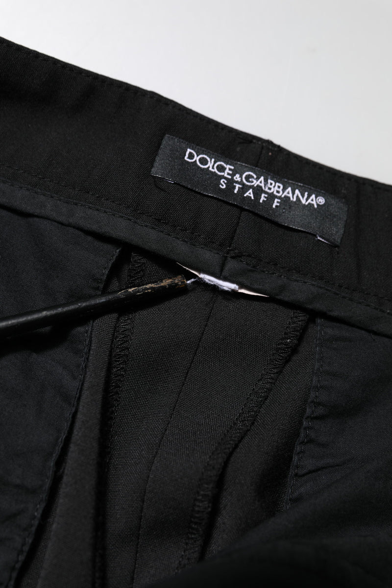 Dolce & Gabbana Black High Waisted Tapered Pants