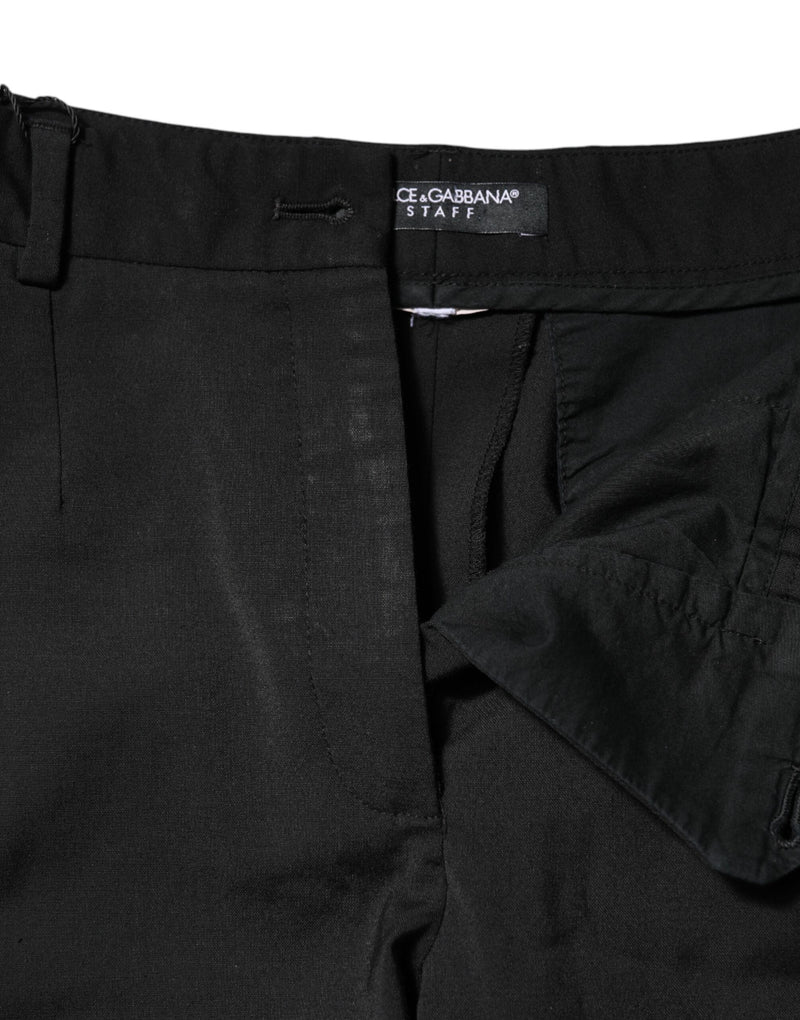 Dolce & Gabbana Black High Waisted Tapered Pants