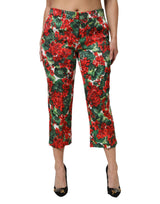 Dolce & Gabbana Pantalons Cropped Imprimé Floral Multicolore