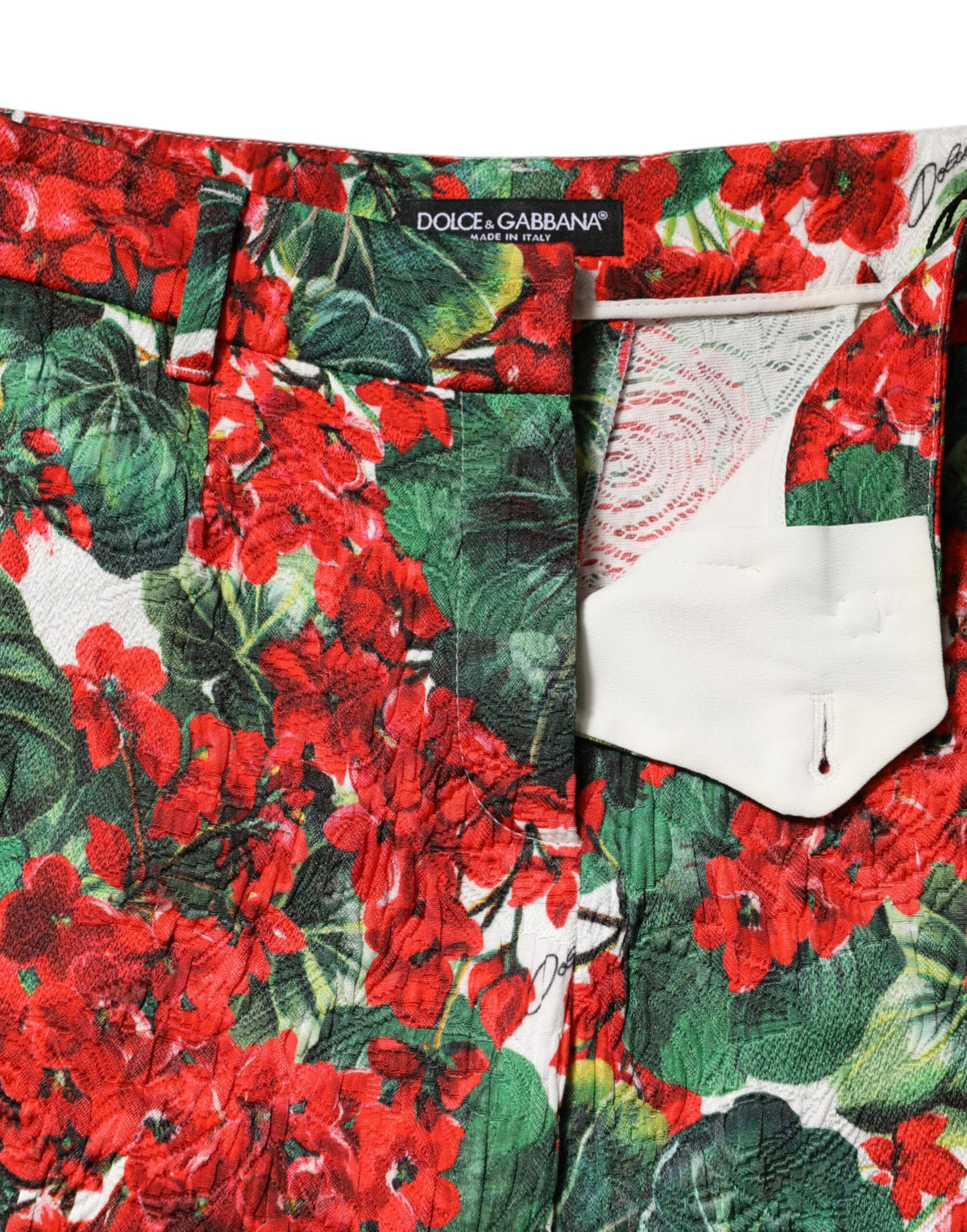 Dolce & Gabbana Pantalons Cropped Imprimé Floral Multicolore