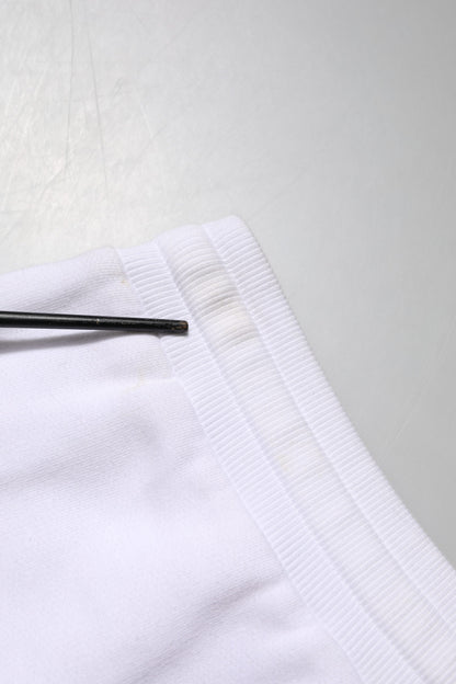 Dolce & Gabbana White Cotton Stretch Jogger Sweatpants Pants