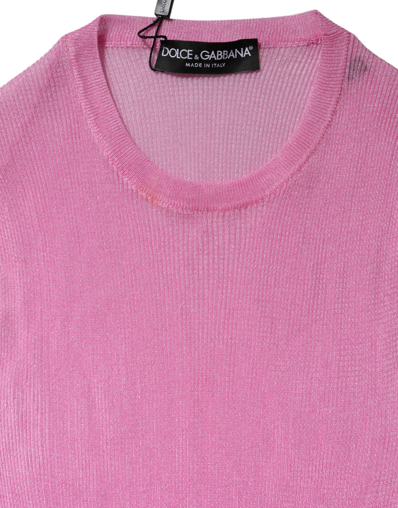 Dolce & Gabbana Pink Sleeveless Round Neck Tank Top