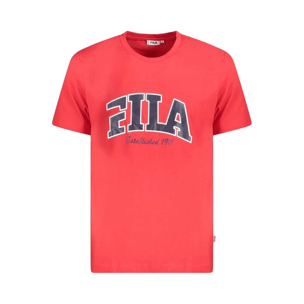 T-shirt homme en coton rouge Fila