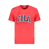 T-shirt homme en coton rouge Fila