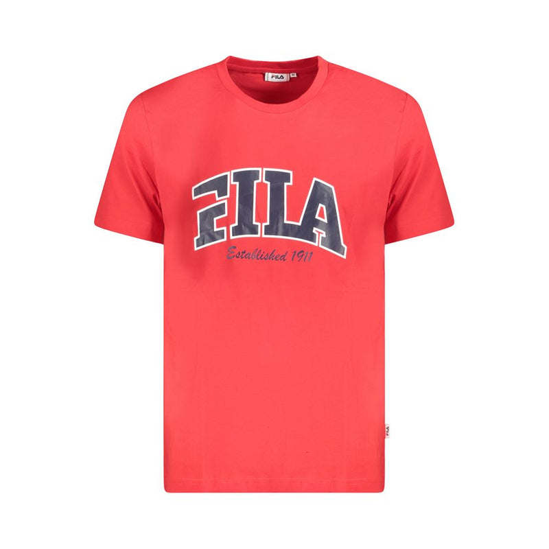 T-shirt homme en coton rouge Fila