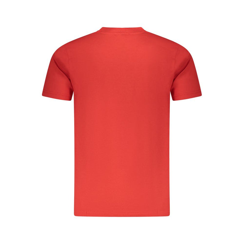 T-shirt homme en coton rouge Cavalli Class