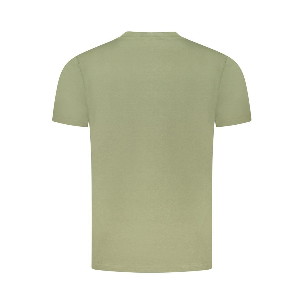 T-shirt homme en coton vert Cavalli Class
