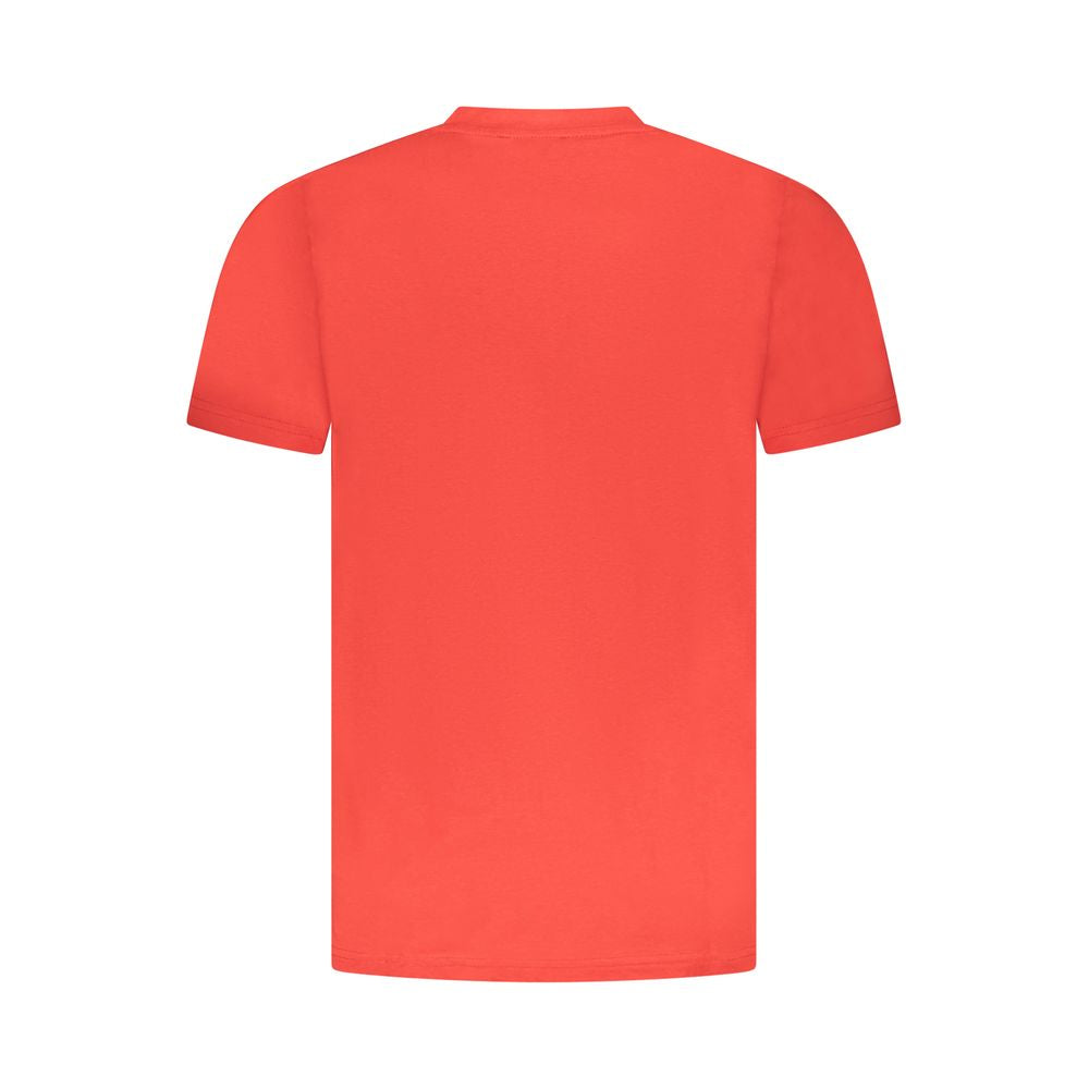 T-shirt homme en coton rouge Cavalli Class