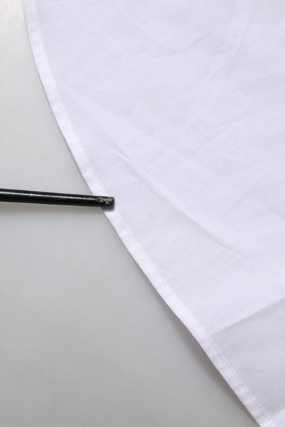 Dolce & Gabbana wit katoenen overhemd met kraag en lange mouwen