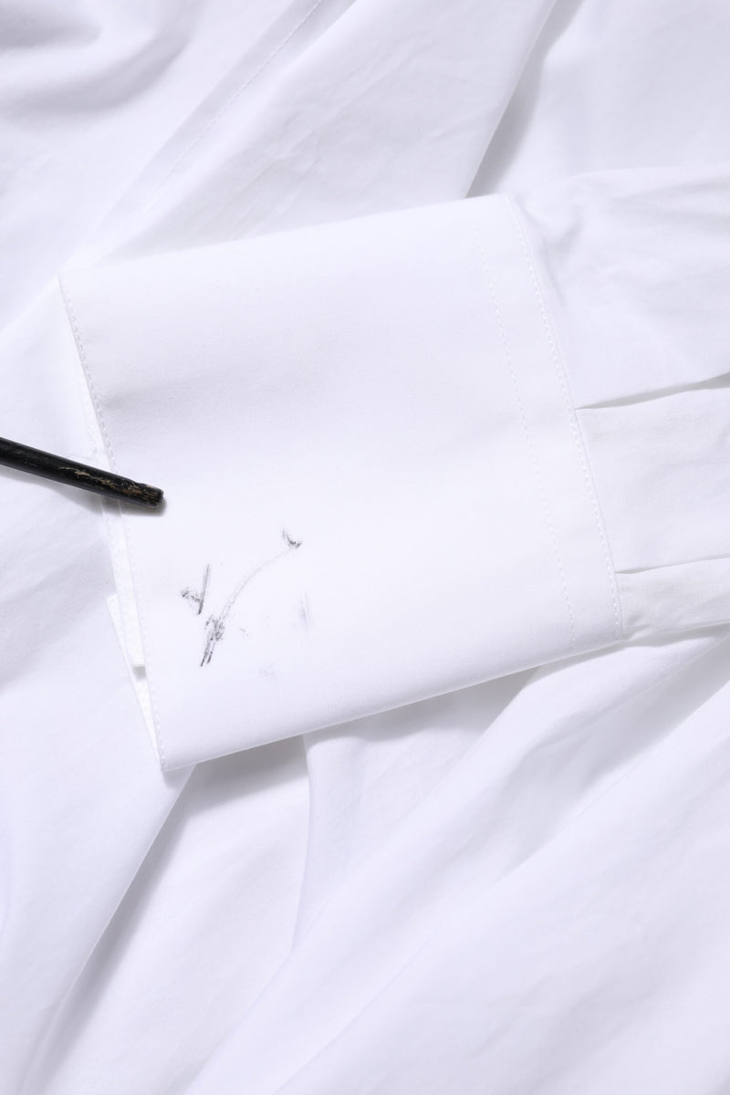 Dolce & Gabbana Chemise Blanche en Coton à Col Longue Manches