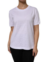 Dolce & Gabbana T-shirt en Coton Blanc à Manches Courtes