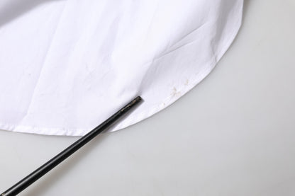 Dolce & Gabbana White Cotton Collared Shirt Long Sleeve Top