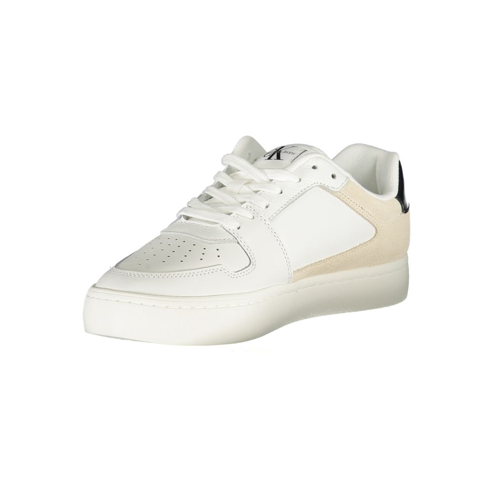 Calvin Klein White Polyester Sneaker for Women - Stylish & Sustainable