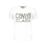 T-shirt homme en coton blanc Cavalli Class