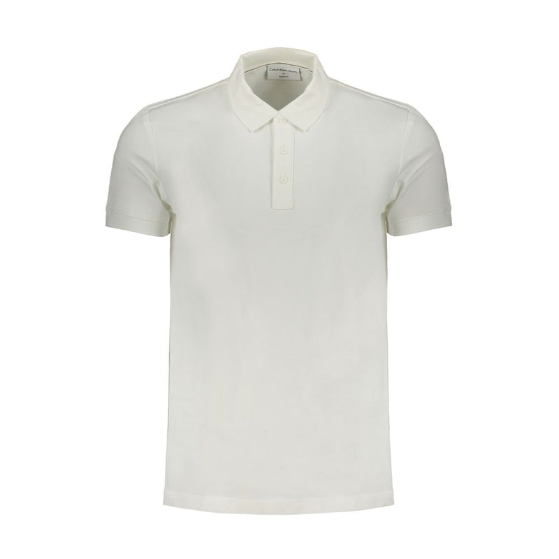 Polo en coton blanc Calvin Klein