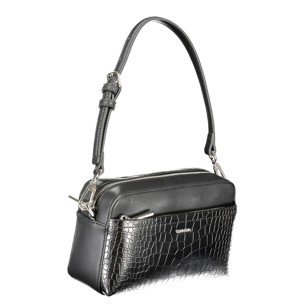 Calvin Klein Black Polyester Handbag - Stylish & Versatile