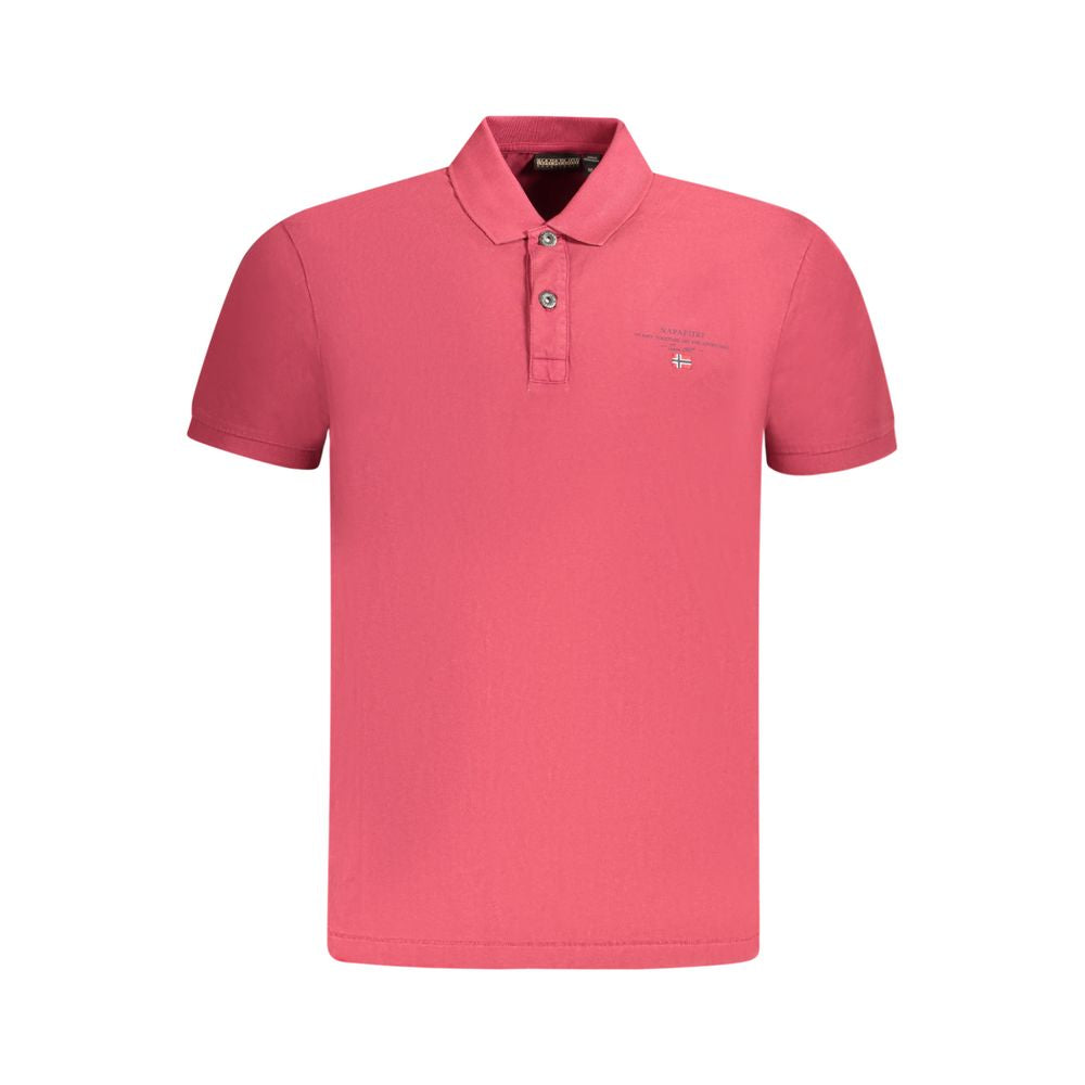 Polo homme en coton rouge Napapijri