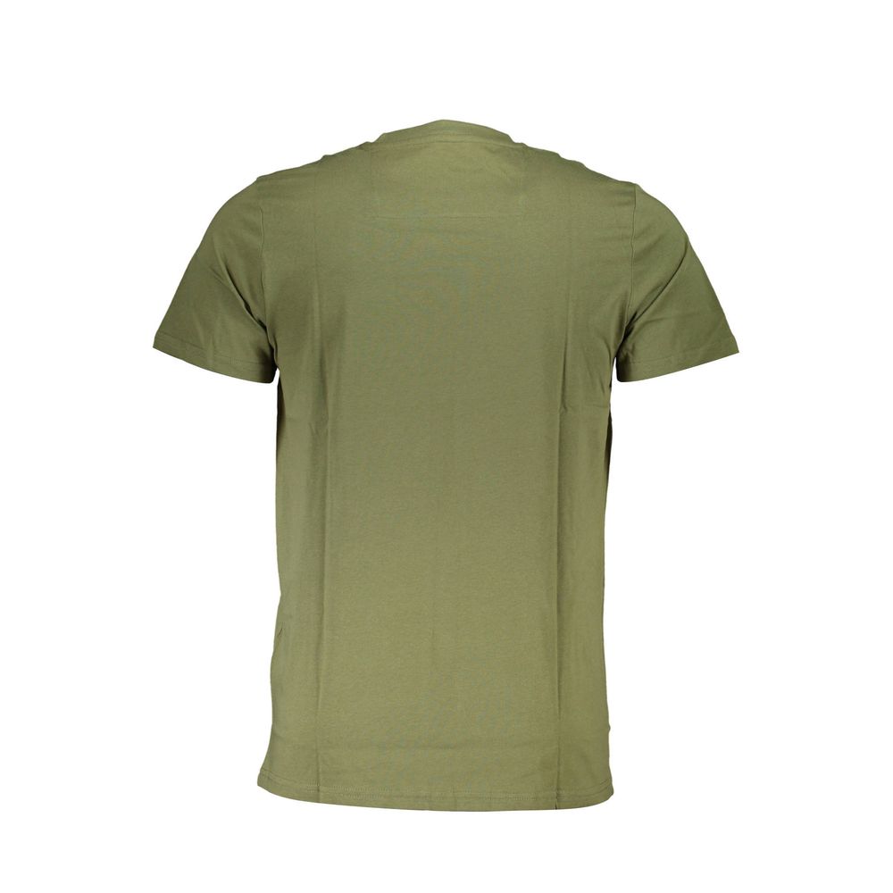 T-shirt homme en coton vert Cavalli Class