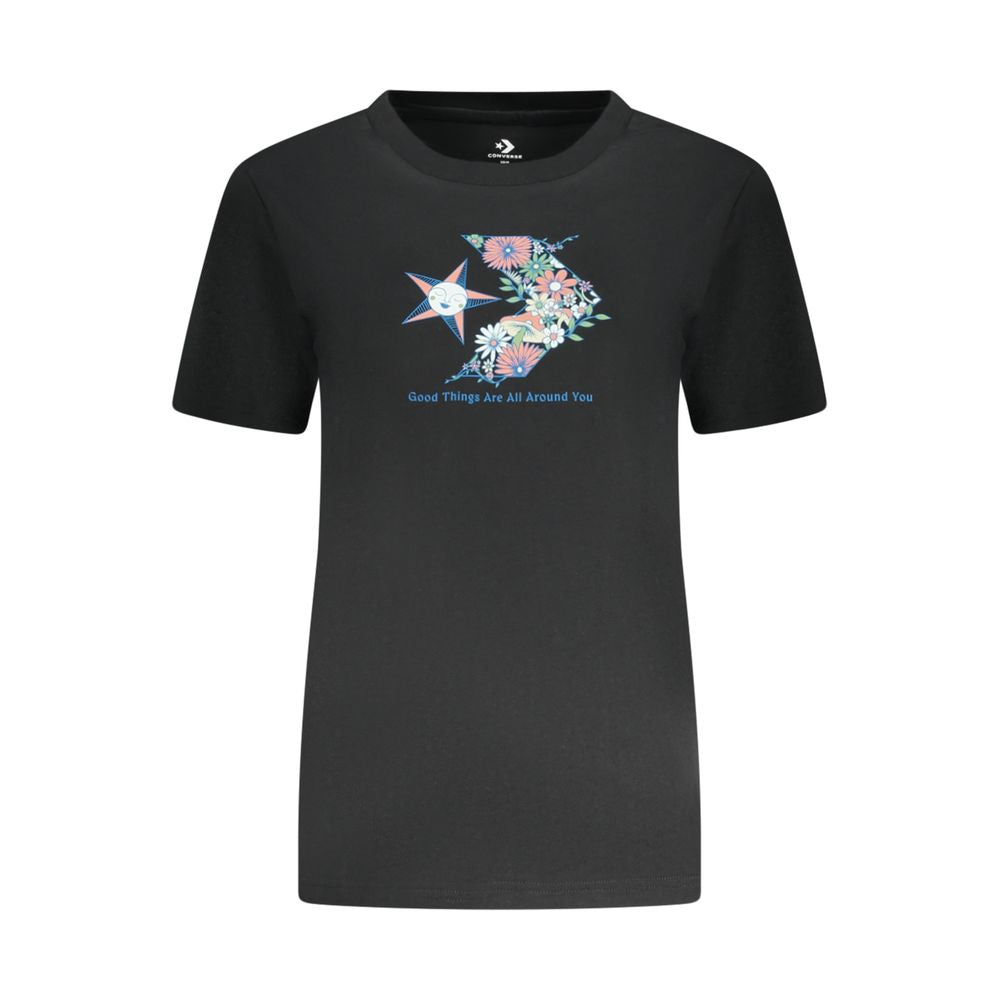 T-shirt Converse en coton noir pour femme