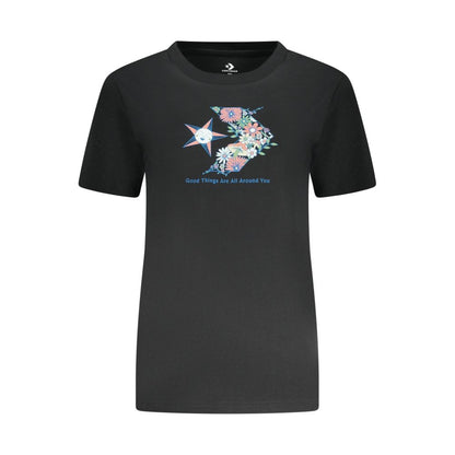 T-shirt Converse en coton noir pour femme