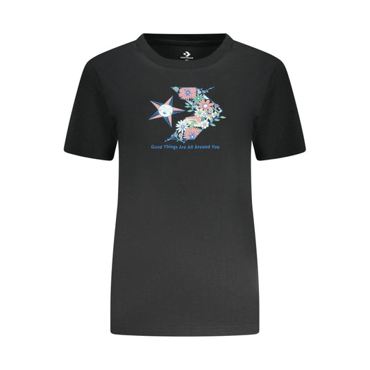T-shirt Converse en coton noir pour femme