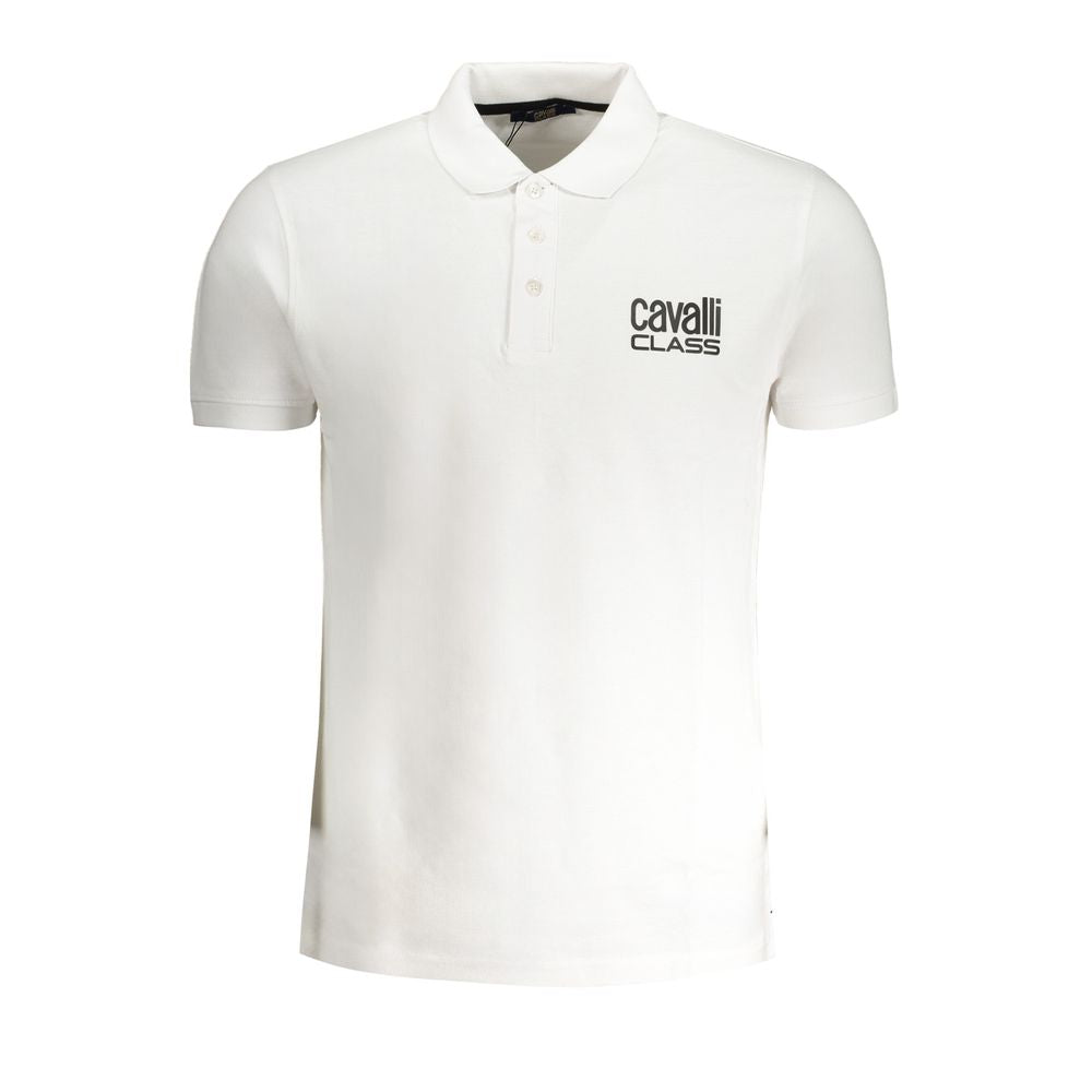Polo en coton blanc Cavalli Class